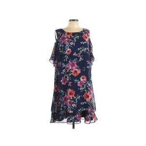 R&K Womens casual dress cold shoulder floral 14